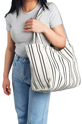 کیف ساحلی مشکی زنانه پارچه ای Woys Bags - کد 931505348
