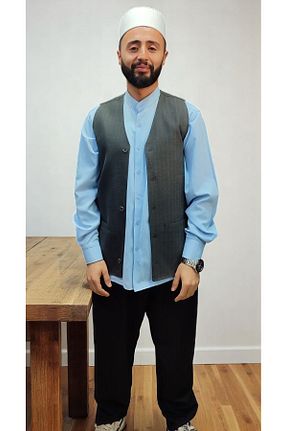 جلیقه طوسی مردانه رگولار SOFT - کد 938279416