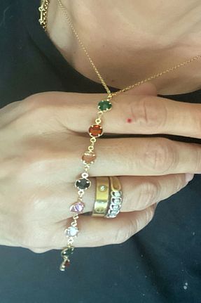 گردنبند استیل ( فولاد ) زرد زنانه استیل (فولاد) DLK TAKI - کد 938199307