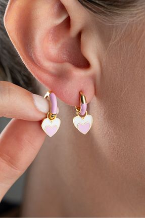 گوشواره نقره رنگی بچه گانه 925 عیار Silvano Jewelry - کد 938622900