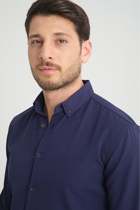 پیراهن سرمه ای مردانه اسلیم فیت Redline - کد 822817194
