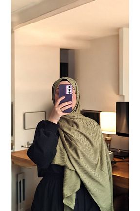 شال سبز زنانه پنبه ای Lavena scarfs - کد 933272164