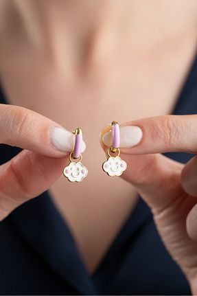گوشواره نقره زرد بچه گانه 925 عیار Silvano Jewelry - کد 938623419