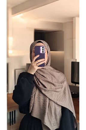 شال قهوه ای زنانه پنبه ای Lavena scarfs - کد 933272163
