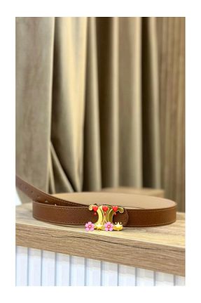 کمربند قهوه ای زنانه چرم مصنوعی MUJGANERDOGANDESIGN - کد 893398849