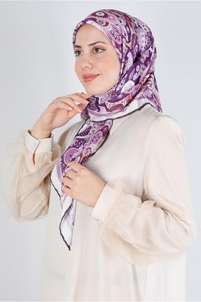 روسری بنفش پنبه ای Alvina - کد 802008852