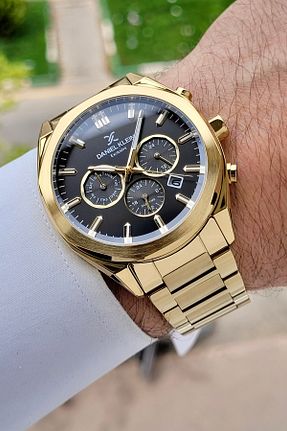 ساعت مچی طلائی مردانه 43 میلی متر Daniel Klein - کد 937539366