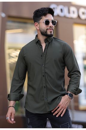 پیراهن خاکی مردانه یقه پیراهنی Guage - کد 938404862