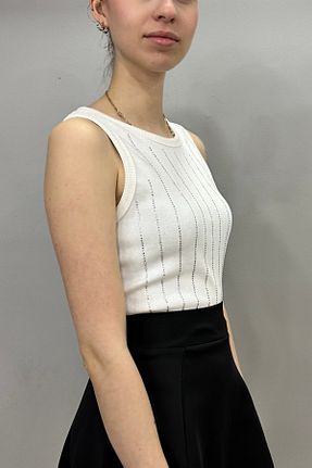 بلوز سفید زنانه ساده Tam Moda - کد 938420934