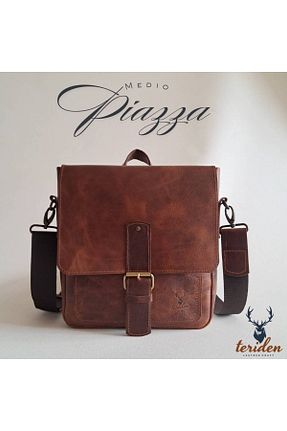 کیف لپ تاپ و مدارک قهوه ای زنانه چرم خالص Teriden Leather Craft - کد 878706548