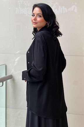 بلوز مشکی زنانه ساده senna - کد 925416637