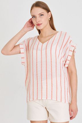 بلوز نارنجی زنانه رگولار armonika - کد 938438643