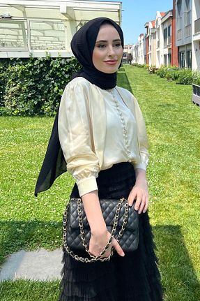 بلوز بژ زنانه ساده senna - کد 787447513