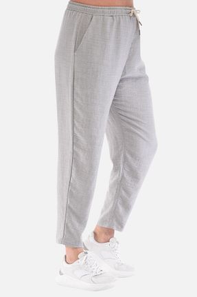 شلوار سایز بزرگ طوسی زنانه پلی استر CEDY DENIM - کد 692170374