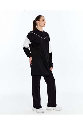ست بالاتنه و پائین تنه حجاب مشکی زنانه Relaxed MODA İKNA - کد 938438269