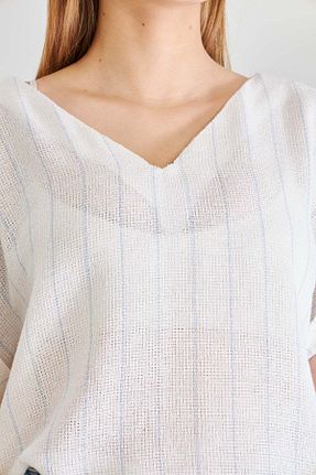 بلوز آبی زنانه رگولار armonika - کد 938438819