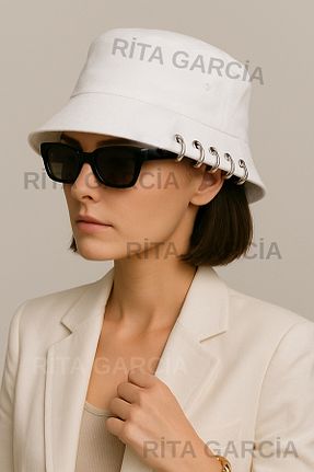 کلاه سفید زنانه پنبه ای Ritagarcia - کد 262107437