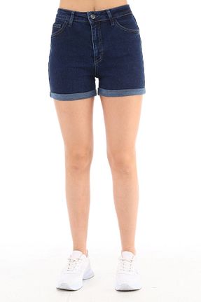 شلوارک و برمودا سرمه ای زنانه فاق بلند CEDY DENIM - کد 282475686