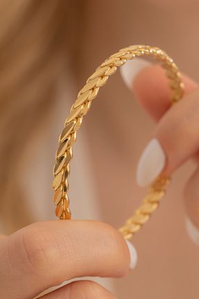 دستبند نقره طلائی زنانه 925 عیار OSMANLI GÜMÜŞ - کد 785100139