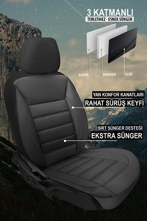روکش صندلی خودرو مشکی GM-DESIGN - کد 938455456