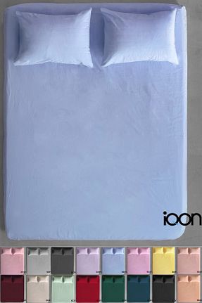 ست ملحفه دونفره آبی پنبه ای İQON - کد 906429645