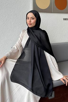 شال مشکی زنانه ویسکون lamelif - کد 938453787