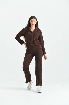 شلوار قهوه ای زنانه پنبه ای MOVİMENT - کد 332607444