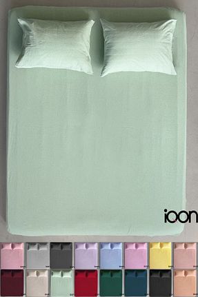 ست ملحفه دونفره سبز پنبه ای İQON - کد 920061896