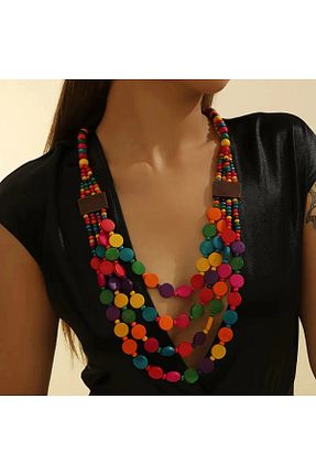 گردنبند جواهر رنگی زنانه byozanyılmaz - کد 938465432