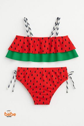 ست بیکینی قرمز بچه گانه مخلوط پلی استر Trend Bebe Butik - کد 938476072