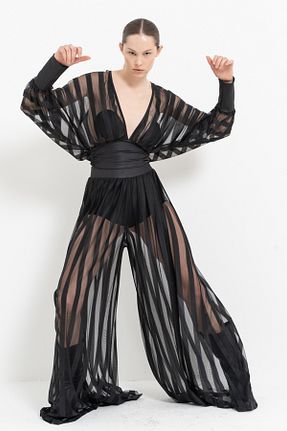 ست بالاتنه و پائین تنه مشکی زنانه پلی استر Kikiriki - کد 938481072