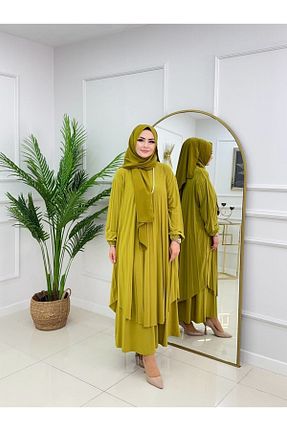 ست بالاتنه و پائین تنه حجاب سبز زنانه رگولار Genel Markalar - کد 901836174