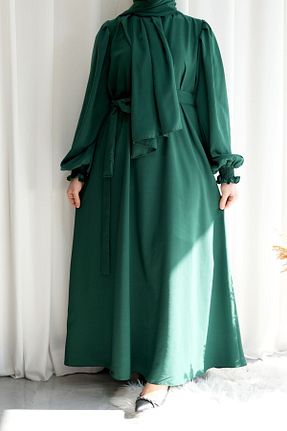 لباس حجاب سبز زنانه سایز بزرگ afife - کد 826569056