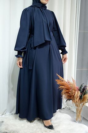 لباس حجاب سرمه ای زنانه سایز بزرگ afife - کد 825505836