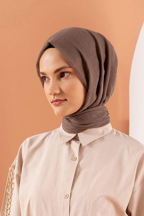 شال قهوه ای زنانه پلی استر Javel - کد 938512717