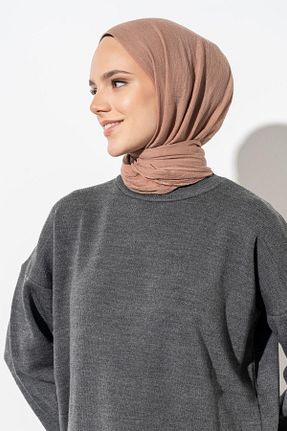 شال قهوه ای زنانه پلی استر Javel - کد 938512621