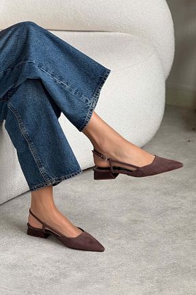 بابت قهوه ای زنانه چرم مصنوعی NİŞANTAŞI SHOES - کد 937767822