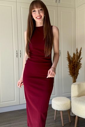 لباس زرشکی زنانه بافتنی Dilay Gökoğlu Butik - کد 923485812