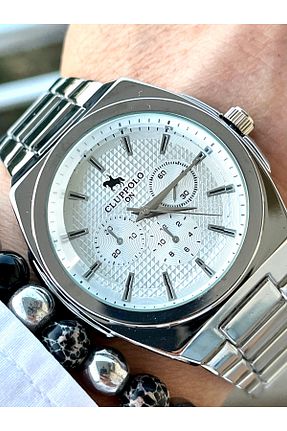 ساعت مچی سفید مردانه 41-46 میلی متر Clup Polo - کد 857016354