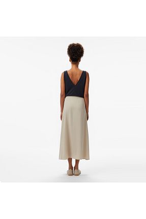دامن بژ زنانه مخلوط کتان Nautica - کد 938571389