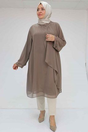 تونیک سایز بزرگ رنگی زنانه بافتنی Eslina - کد 938579582
