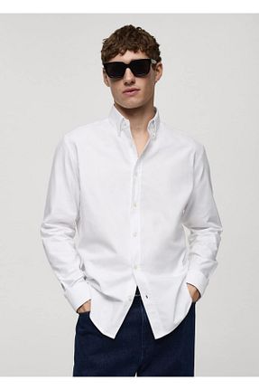 پیراهن سفید مردانه اسلیم فیت MANGO Man - کد 884979956