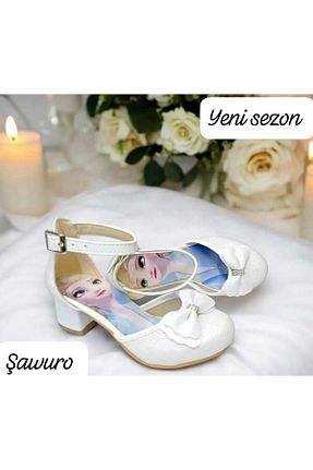 کفش مجلسی سفید بچه گانه چرم مصنوعی ŞAWURO - کد 927422610