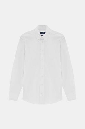 پیراهن سفید مردانه اورسایز W Collection - کد 878137707