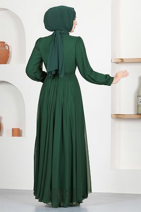 لباس مجلسی حجاب رنگی زنانه یقه ایستاده ModaMerve - کد 938620302