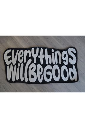 فرش مشکی قابل شستشو Rugs Modern Halı - کد 897716430