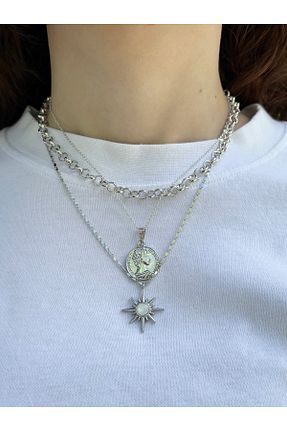 گردنبند جواهر طوسی زنانه زیرکن Eylülün Takısı - کد 938508990