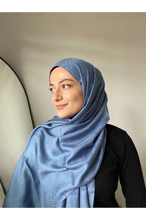 شال آبی زنانه پنبه ای LOSYANA - کد 938643830