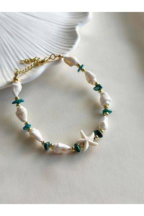دستبند جواهر سفید زنانه سنگ طبیعی Rakoz Design - کد 926425112
