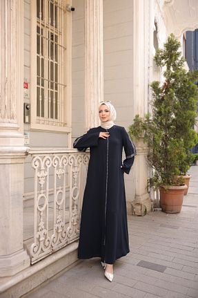 کلاه و ابایا سرمه ای زنانه پنبه ای KADEEM - کد 870540898